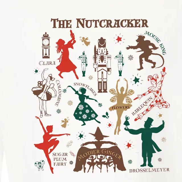 Christmas The Nutcracker Ballet Sugar Plum Fairy Cropped Pullover Crew