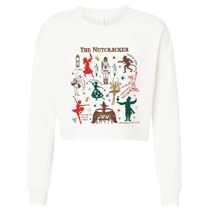 Christmas The Nutcracker Ballet Sugar Plum Fairy Cropped Pullover Crew