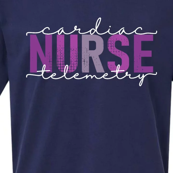 Cardiac Telemetry Nurse Practitioner Heart Nursing Pcu Nurse Sueded Cloud Jersey T-Shirt