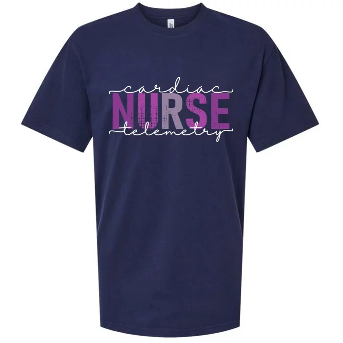 Cardiac Telemetry Nurse Practitioner Heart Nursing Pcu Nurse Sueded Cloud Jersey T-Shirt