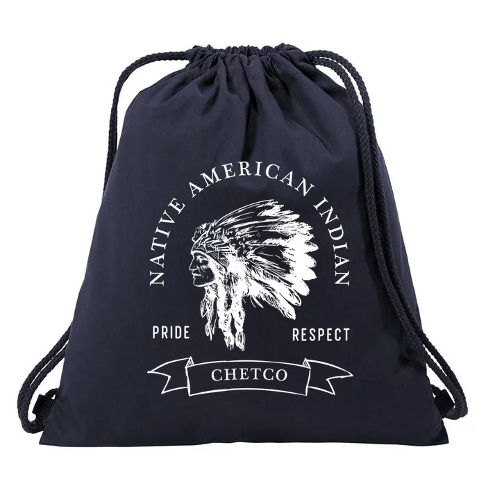 Chetco Tribe Native American Indian Pride Respect Vintage Great Gift Drawstring Bag