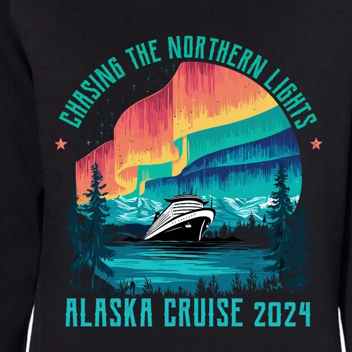 Chasing The Northern Lights Alaska Cruise 2024 Adventure Womens California Wash Sweatshirt