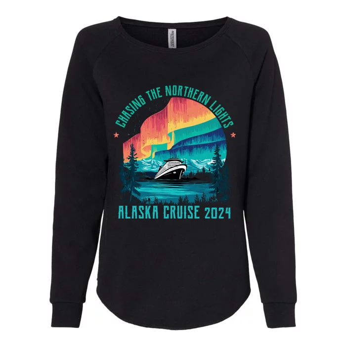 Chasing The Northern Lights Alaska Cruise 2024 Adventure Womens California Wash Sweatshirt