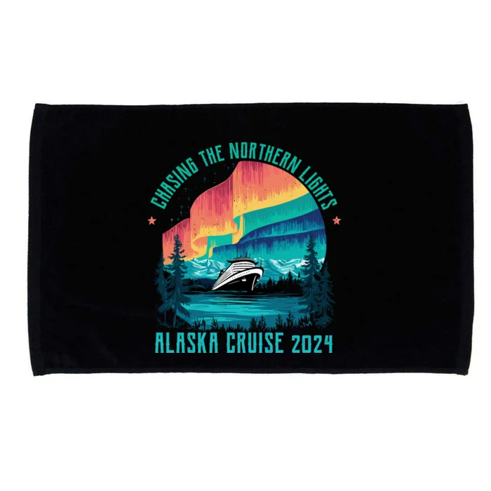 Chasing The Northern Lights Alaska Cruise 2024 Adventure Microfiber Hand Towel