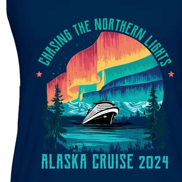 Chasing The Northern Lights Alaska Cruise 2024 Adventure Ladies Essential Flowy Tank