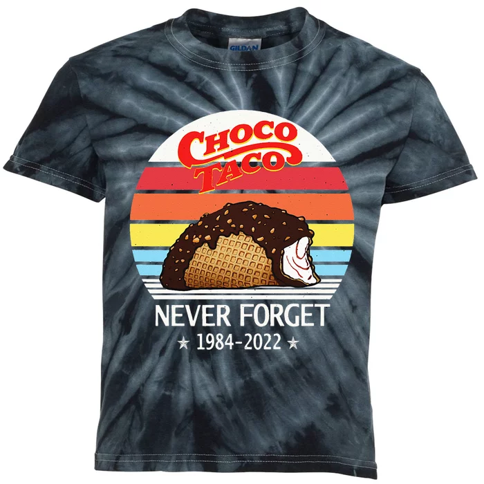 Choco Taco Never Forget Retro Style Funny Kids Tie-Dye T-Shirt