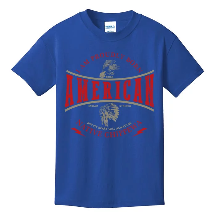 Chippewa Tribe Native American Indian Strong Pride Retro Gift Kids T-Shirt