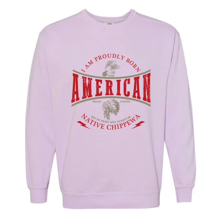 Chippewa Tribe Native American Indian Strong Pride Retro Gift Garment-Dyed Sweatshirt