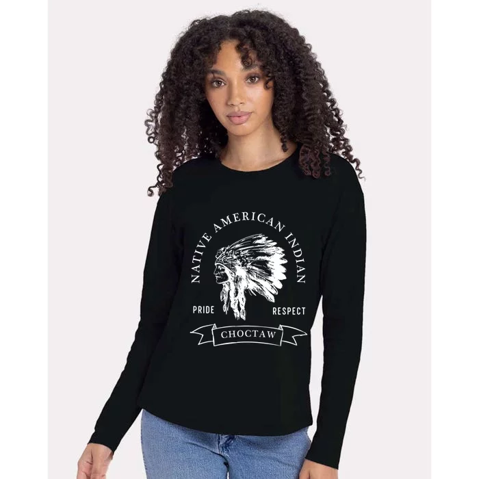 Choctaw Tribe Native American Indian Pride Respect Darker Gift Womens Cotton Relaxed Long Sleeve T-Shirt