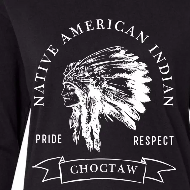 Choctaw Tribe Native American Indian Pride Respect Darker Gift Womens Cotton Relaxed Long Sleeve T-Shirt