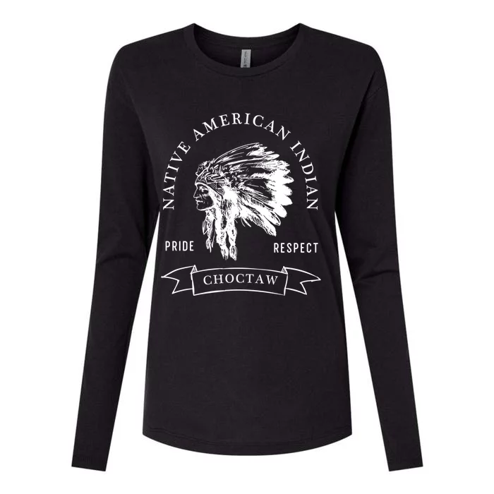 Choctaw Tribe Native American Indian Pride Respect Darker Gift Womens Cotton Relaxed Long Sleeve T-Shirt