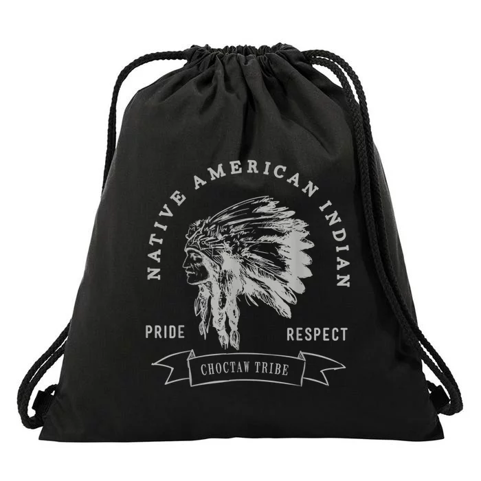 Choctaw Tribe Native American Indian Pride Respect Drawstring Bag