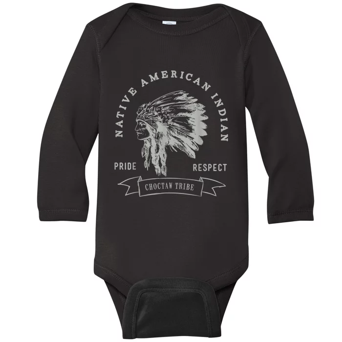 Choctaw Tribe Native American Indian Pride Respect Baby Long Sleeve Bodysuit