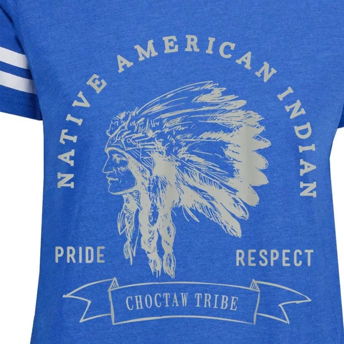 Choctaw Tribe Native American Indian Pride Respect Enza Ladies Jersey Football T-Shirt