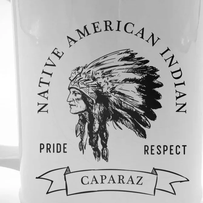 Caparaz Tribe Native American Indian Pride Respect Darker Great Gift Front & Back Beer Stein