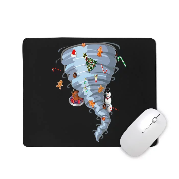 Christmas Tornado New Year Storm Scary Weather Mousepad