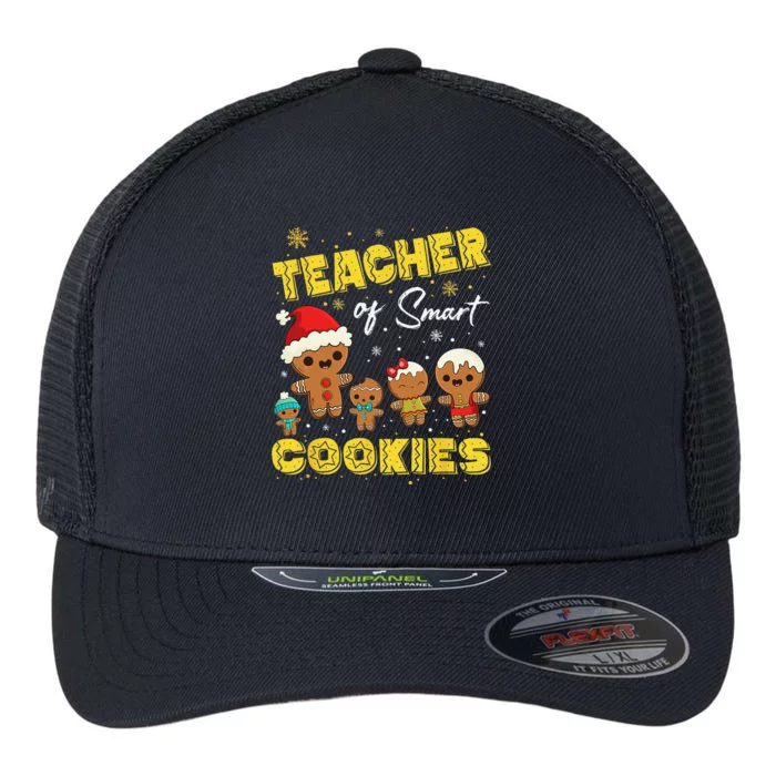 Christmas Teacher Of Smart Cookies Xmas Teacher Cookies Flexfit Unipanel Trucker Cap