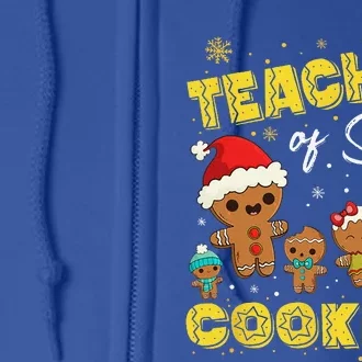 Christmas Teacher Of Smart Cookies Xmas Teacher Cookies Full Zip Hoodie