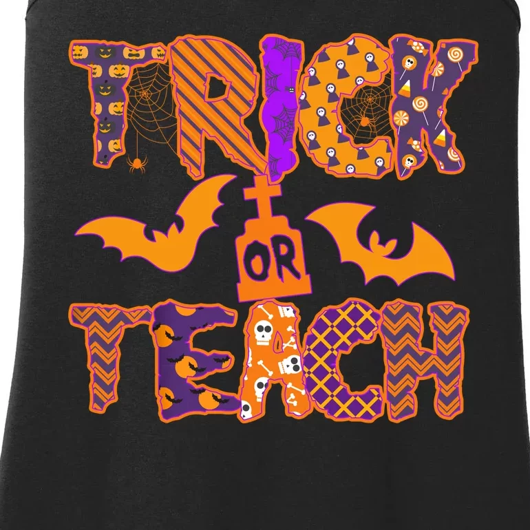 Cute Trick Or Treat Halloween Patterns Ladies Essential Tank