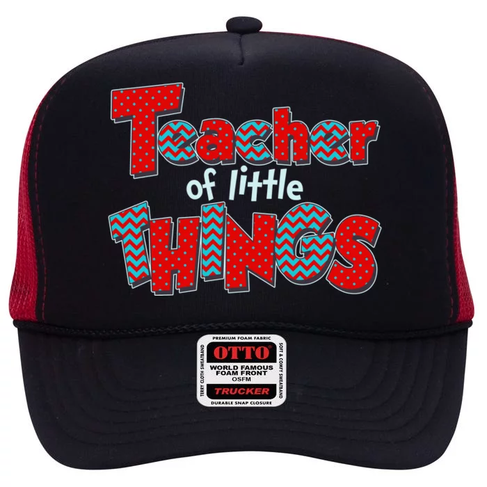 Cute Teacher Of Little Things High Crown Mesh Trucker Hat