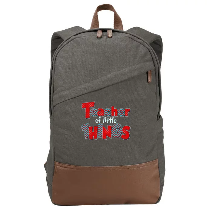 Cute Teacher Of Little Things Cotton Canvas Backpack