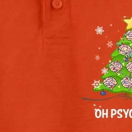 Christmas Tree Oh Psychiatree Psychiatrist Brain Gift Dry Zone Grid Performance Polo