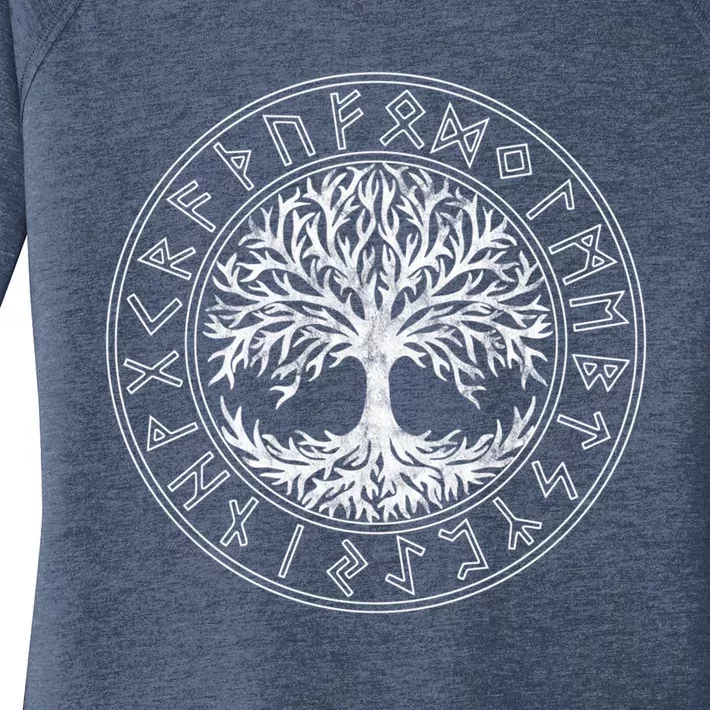 Celtic Tree Of Life Runes Viking Yggdrasil Nordic Symbol Gift Women's Perfect Tri Tunic Long Sleeve Shirt