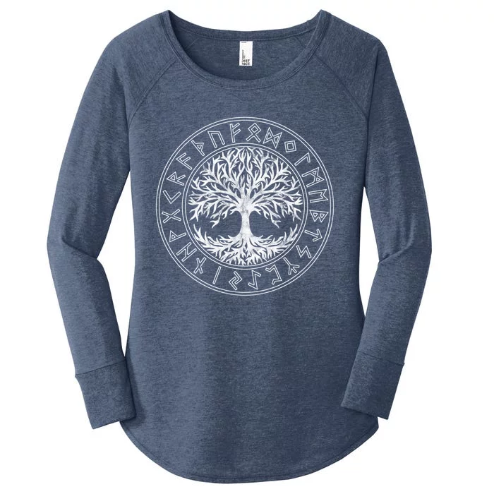 Celtic Tree Of Life Runes Viking Yggdrasil Nordic Symbol Gift Women's Perfect Tri Tunic Long Sleeve Shirt