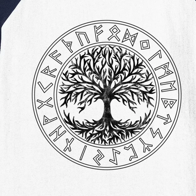 Celtic Tree Of Life Runes Viking Yggdrasil Nordic Symbol Gift Baseball Sleeve Shirt