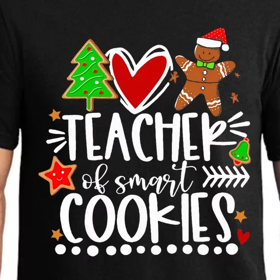 Christmas Teacher Of Smart Cookies Funny Cute Gingerbread Pajama Set