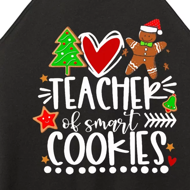 Christmas Teacher Of Smart Cookies Funny Cute Gingerbread Women’s Perfect Tri Rocker Tank