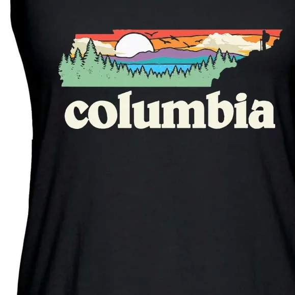 Columbia Tennessee Outdoors Retro Nature Ladies Essential Flowy Tank