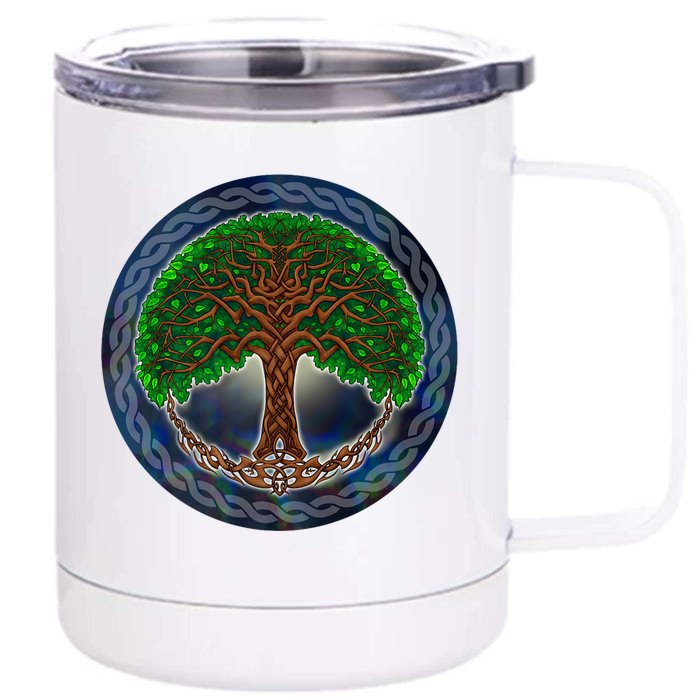 Celtic Tree Of Life Front & Back 12oz Stainless Steel Tumbler Cup