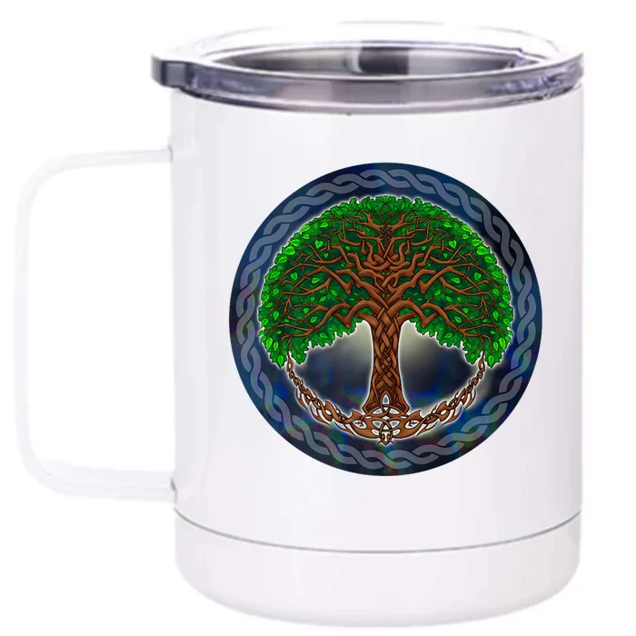 Celtic Tree Of Life Front & Back 12oz Stainless Steel Tumbler Cup