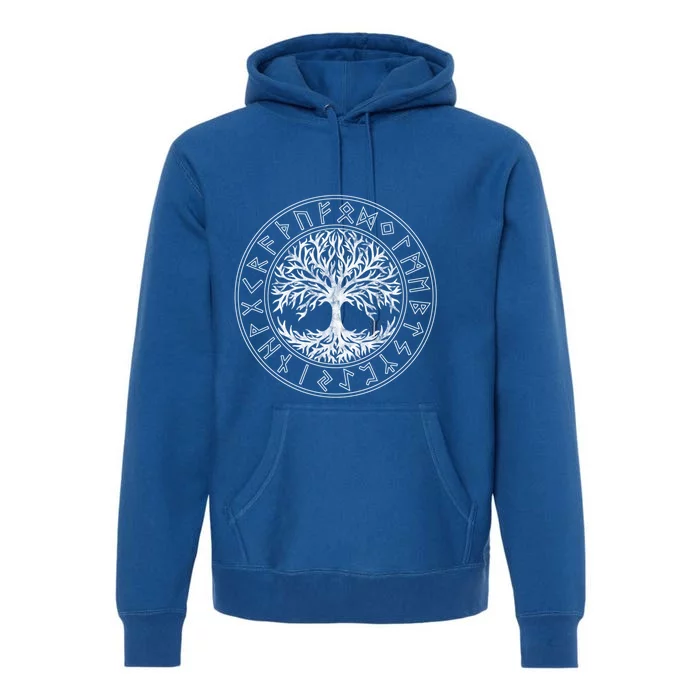 Celtic Tree Of Life Runes Viking Yggdrasil Nordic Symbol Gift Premium Hoodie