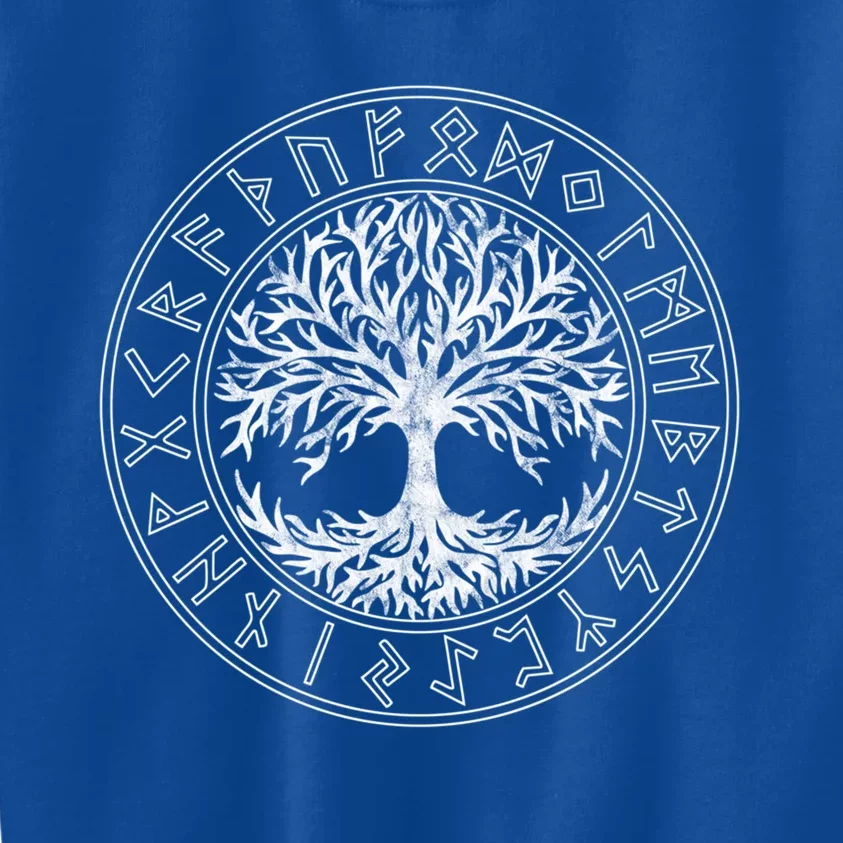 Celtic Tree Of Life Runes Viking Yggdrasil Nordic Symbol Gift Kids Sweatshirt