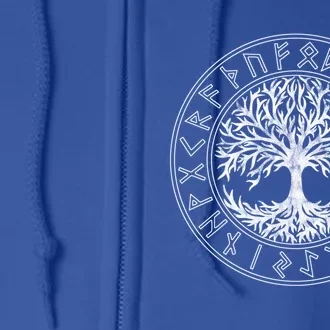 Celtic Tree Of Life Runes Viking Yggdrasil Nordic Symbol Gift Full Zip Hoodie