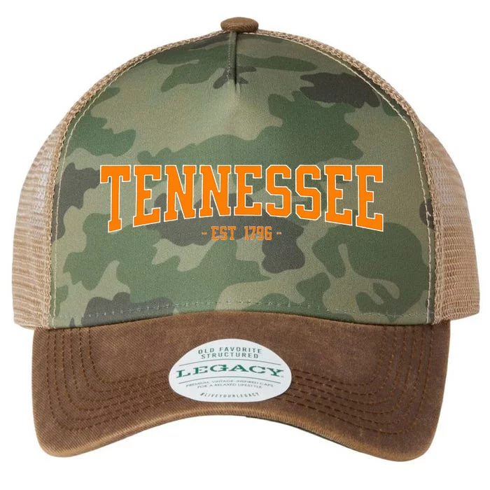 Classic Tn Orange Print Retro Varsity Tennessee Legacy Tie Dye Trucker Hat