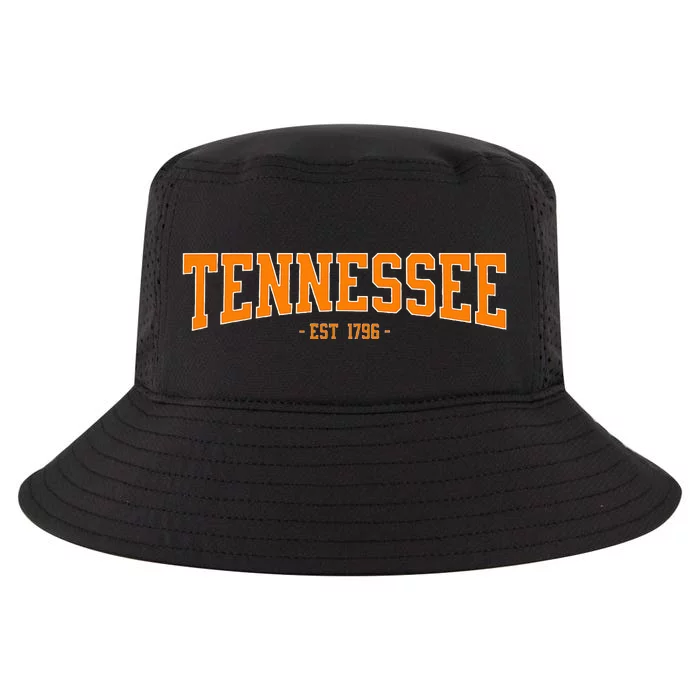 Classic Tn Orange Print Retro Varsity Vintage Tennessee Cool Comfort Performance Bucket Hat