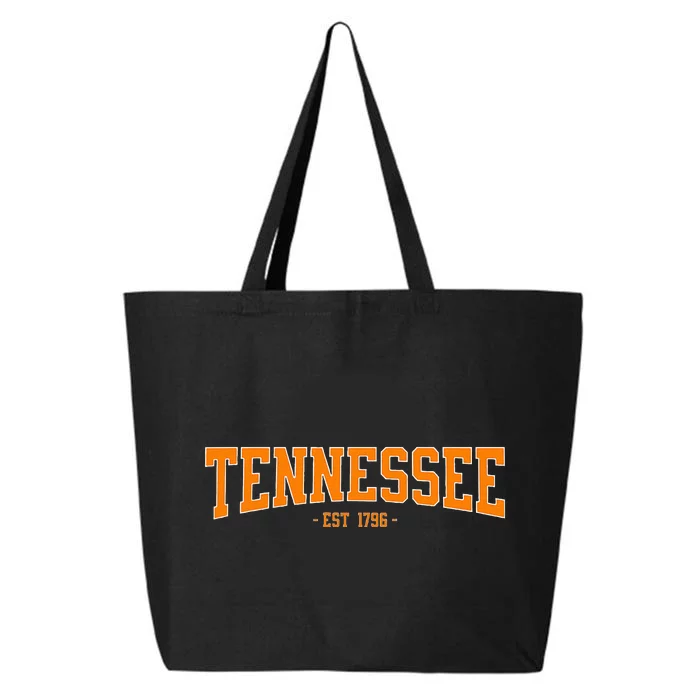 Classic Tn Orange Print Retro Varsity Vintage Tennessee 25L Jumbo Tote