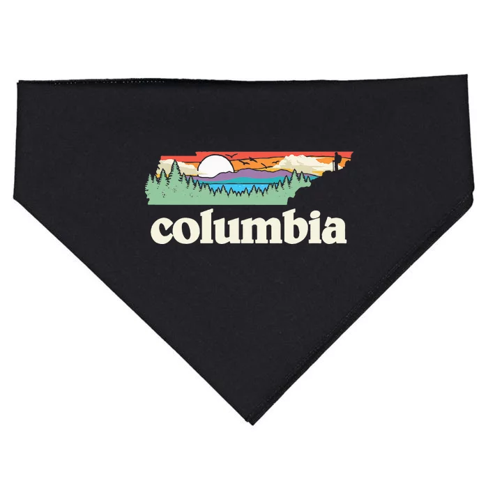 Columbia Tennessee Outdoors Retro Nature USA-Made Doggie Bandana