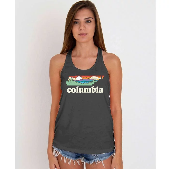 Columbia Tennessee Outdoors Retro Nature Women's Knotted Racerback Tank