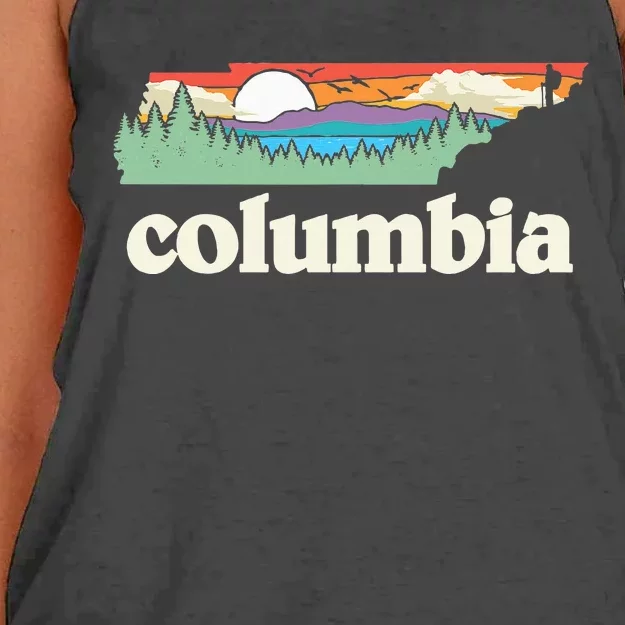 Columbia Tennessee Outdoors Retro Nature Women's Knotted Racerback Tank