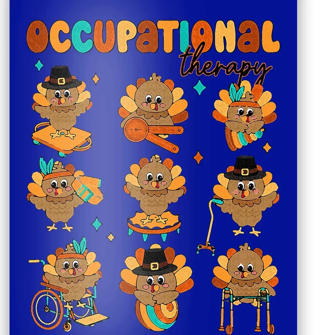 Cute Turkey Occupational Therapy OT Therapist Thanksgiving Poster