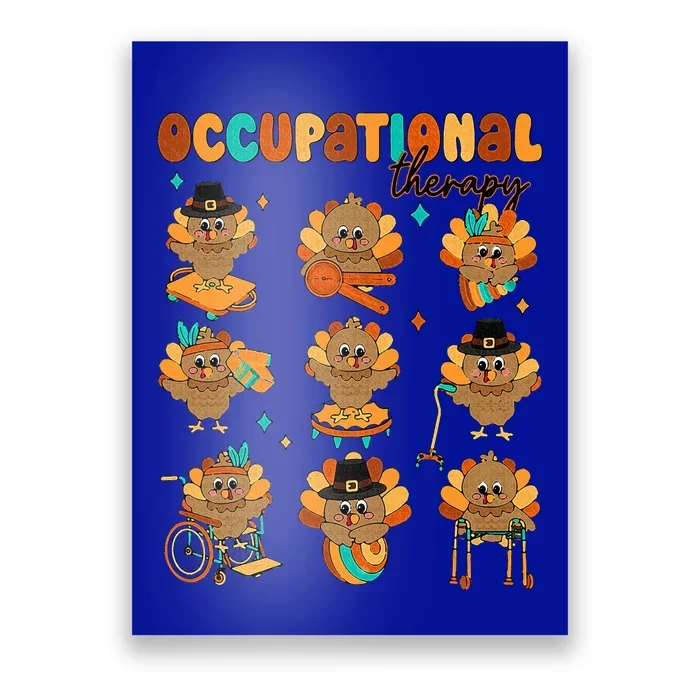 Cute Turkey Occupational Therapy OT Therapist Thanksgiving Poster