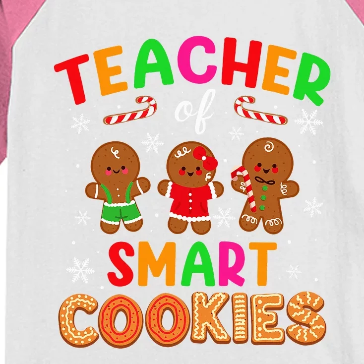 Christmas Teacher Of The Smart Cookies Cute Teaching Kids Colorblock Raglan Jersey