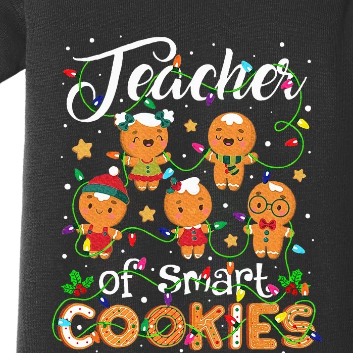 Christmas Teacher Of Smart Cookies Gingerbread Xmas Teacher Baby Bodysuit