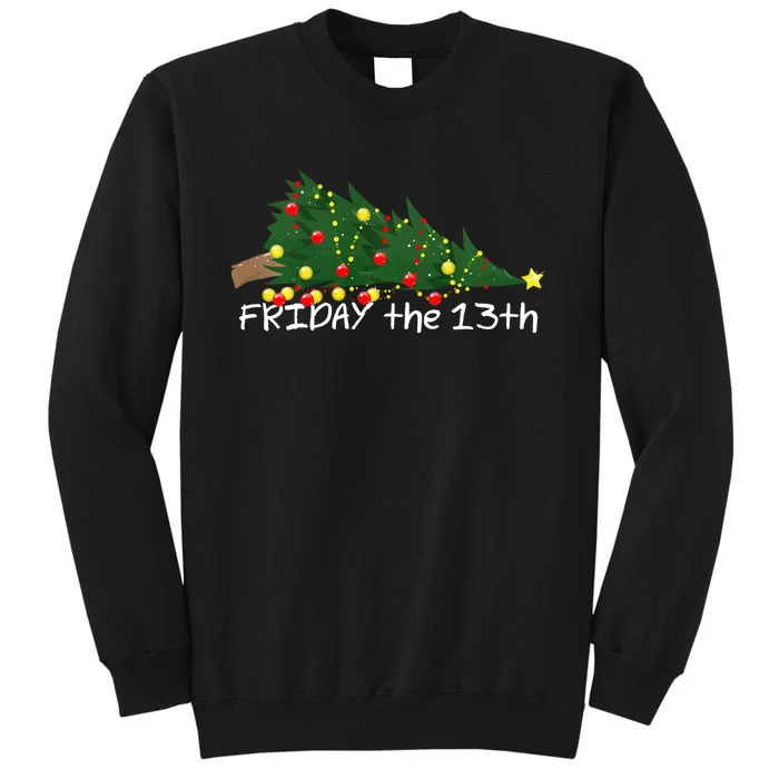 Christmas Tree Ornaments Fallen Over Friday The 13th Sweatshirt