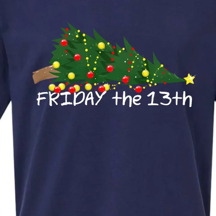 Christmas Tree Ornaments Fallen Over Friday The 13th Sueded Cloud Jersey T-Shirt