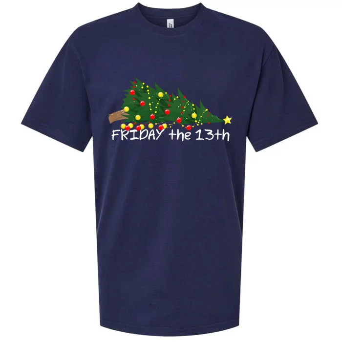 Christmas Tree Ornaments Fallen Over Friday The 13th Sueded Cloud Jersey T-Shirt